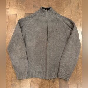 Tommy Hilfiger Men's Charcoal Zip-Up Sweater